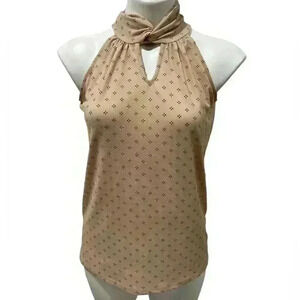 Anthropologie Adrianna Papell Keyhole Twist Neck Sleeveless Halter Top